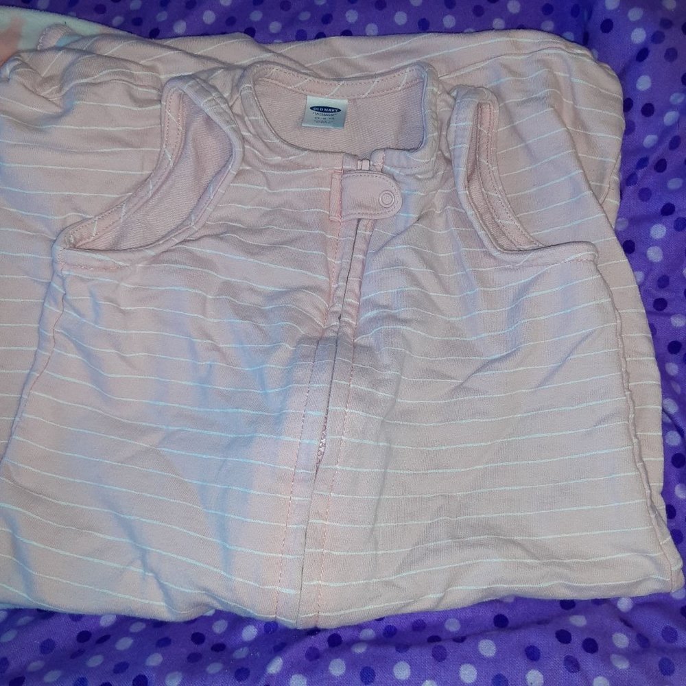 Old Navy 0-6 M Pink/White Stripe Sleep Sack